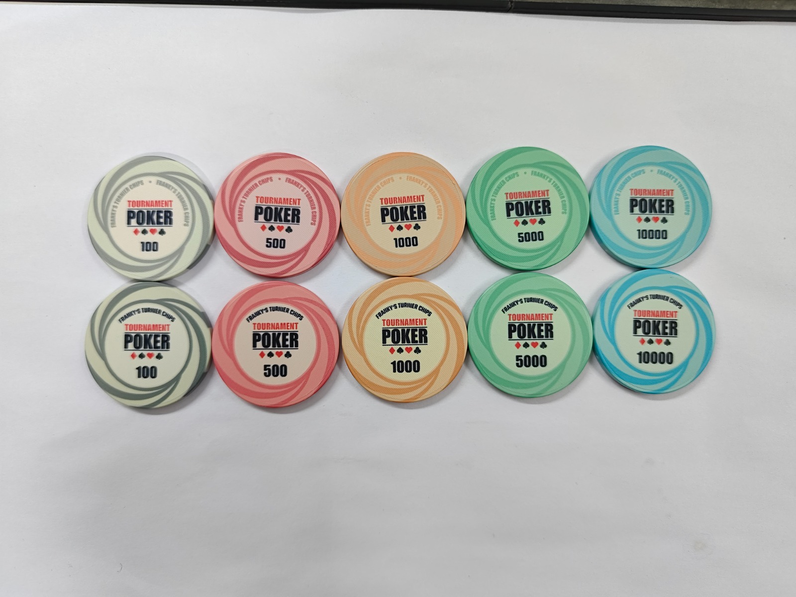 Erste gedruckte Samples. Version 1 und 2